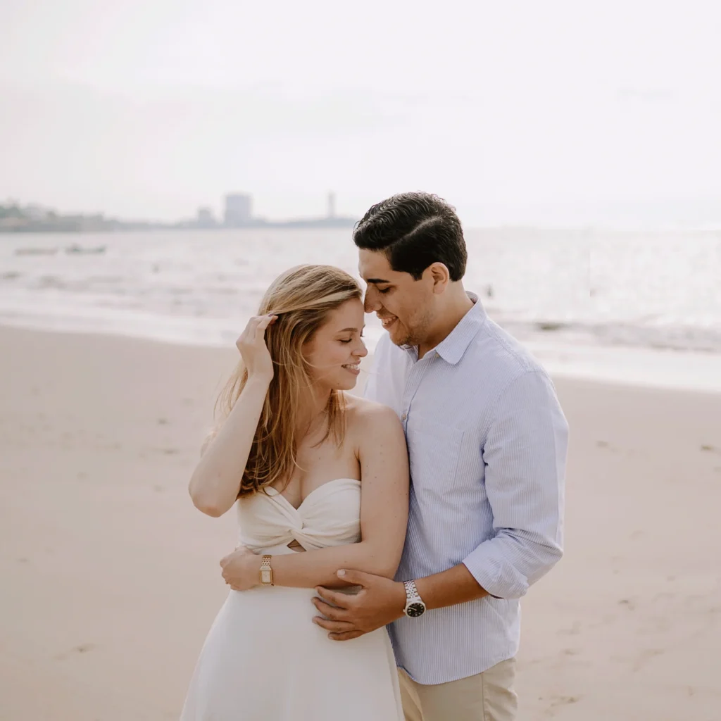 pareja en la playa